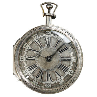 English silver coach clock with repeater Circa 1760