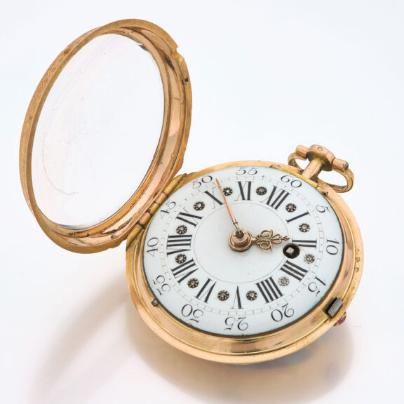 French verge in gold and enamel consular case Circa 1760 French verge in gold and enamel consular case Circa 1760