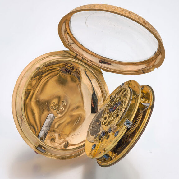 French verge in gold and enamel consular case Circa 1760 French verge in gold and enamel consular case Circa 1760