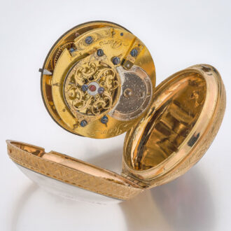 French verge in gold and enamel consular case Circa 1760
