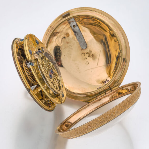 French verge in gold and enamel consular case Circa 1760 French verge in gold and enamel consular case Circa 1760