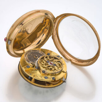 French verge in gold and enamel consular case Circa 1760