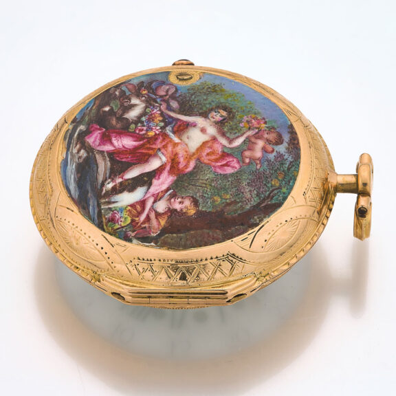 French verge in gold and enamel consular case Circa 1760 French verge in gold and enamel consular case Circa 1760