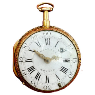 French 18K yellow gold striking pocket watch Circa 1770