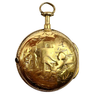 French 18K yellow gold striking pocket watch Circa 1770