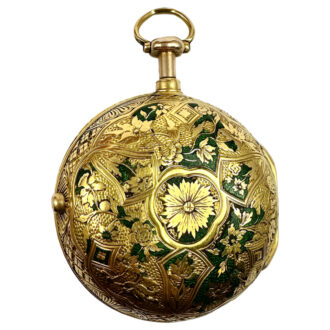 French 18K yellow gold striking pocket watch Circa 1750