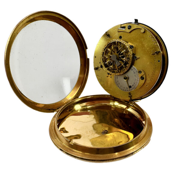 Swiss 18K yellow gold open faced pocket watch Circa 1795 Swiss 18K yellow gold open faced pocket watch Circa 1795