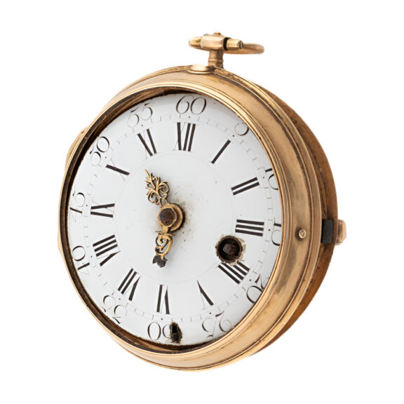 French 18K yellow gold open faced pocket watch Circa 1895