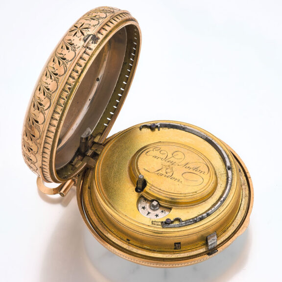 English gold pair cased quarter repeating watch Circa 1790 English gold pair cased quarter repeating watch Circa 1790