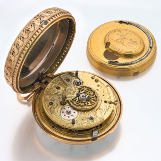 English gold pair cased quarter repeating watch Circa 1790 English gold pair cased quarter repeating watch Circa 1790