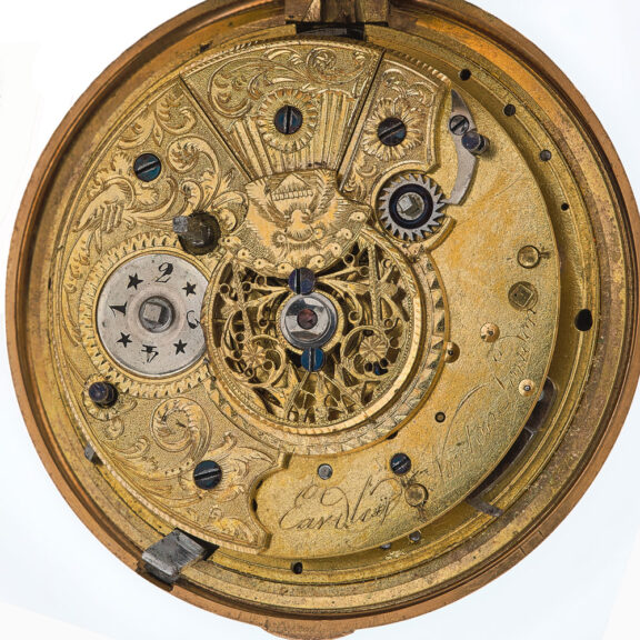 English gold pair cased quarter repeating watch Circa 1790 English gold pair cased quarter repeating watch Circa 1790