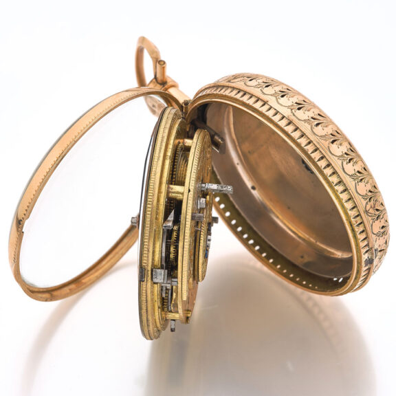 English gold pair cased quarter repeating watch Circa 1790 English gold pair cased quarter repeating watch Circa 1790