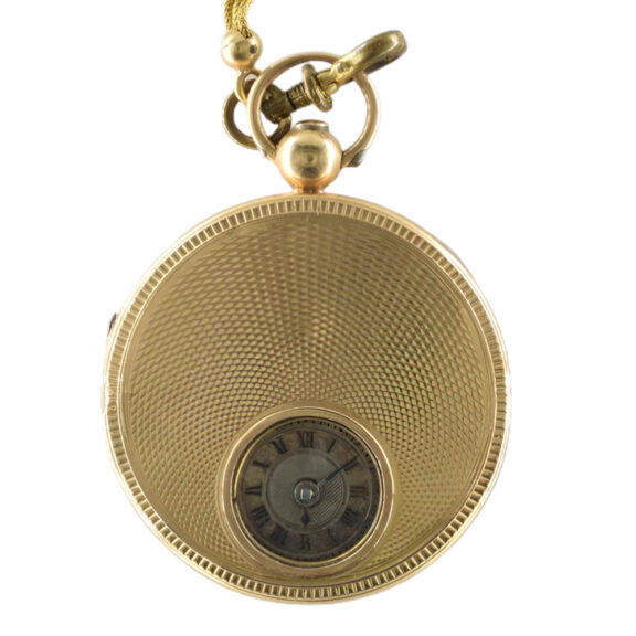 French 18K yellow gold pocket watch with chain Circa 1850 French 18K yellow gold pocket watch with chain Circa 1850