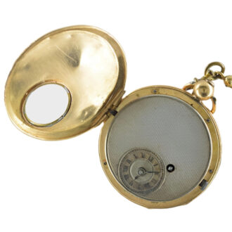 French 18K yellow gold pocket watch with chain Circa 1850 French 18K yellow gold pocket watch with chain Circa 1850