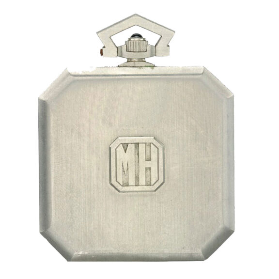 Swiss fine platinum cushion form watch Circa 1930 Swiss fine platinum cushion form watch Circa 1930