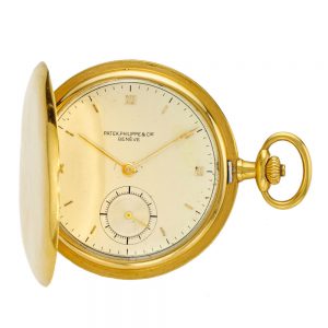 Swiss yellow gold hunting cased watch Circa 1912/1946