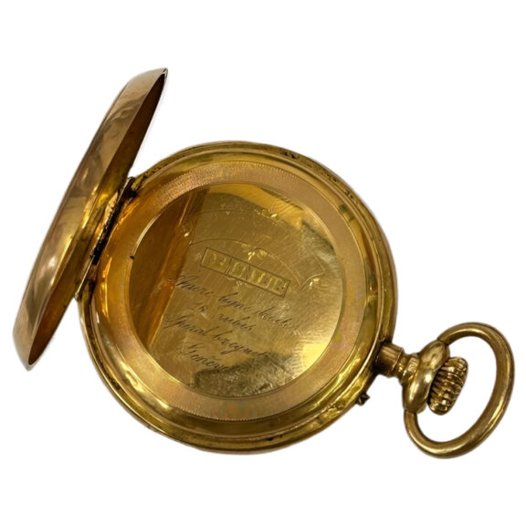 Swiss 18K yellow gold open faced pocket watch Circa 1900 Swiss 18K yellow gold open faced pocket watch Circa 1900