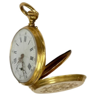 Swiss 18K yellow gold open faced pocket watch Circa 1900