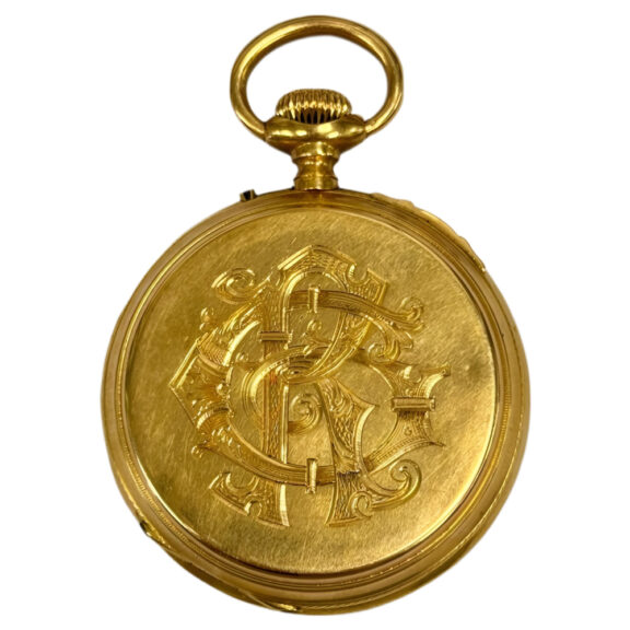 Swiss 18K yellow gold open faced pocket watch Circa 1900 Swiss 18K yellow gold open faced pocket watch Circa 1900