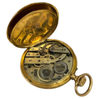 Swiss 18K yellow gold open faced pocket watch Circa 1900
