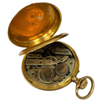 Swiss 18K yellow gold open faced pocket watch Circa 1900