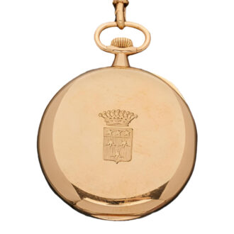 Swiss 18K yellow gold open faced pocket watch Circa 1895