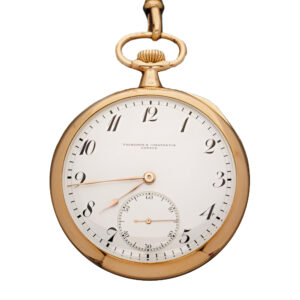 Swiss 18K yellow gold open faced pocket watch Circa 1895