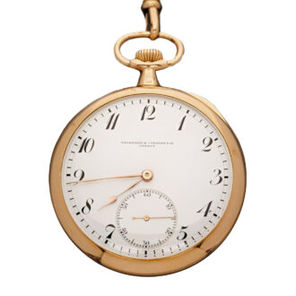 Swiss 18K yellow gold open faced pocket watch Circa 1895