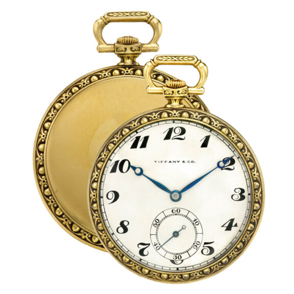 Fine Swiss yellow gold open faced keyless watch Circa 1925 Fine Swiss yellow gold open faced keyless watch Circa 1925