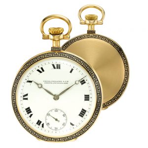 Swiss 18 carat gold and enamel open faced lever Circa 1911