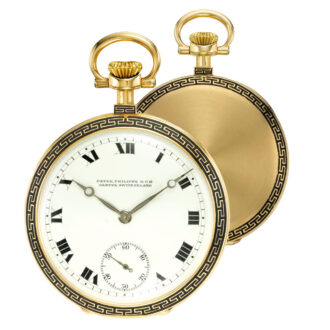 Swiss 18 carat gold and enamel open faced lever Circa 1911