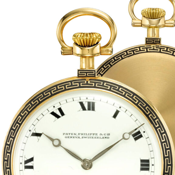 Swiss 18 carat gold and enamel open faced lever Circa 1911 Swiss 18 carat gold and enamel open faced lever Circa 1911