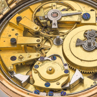 French gold quarter repeating cylinder watch Circa 1820