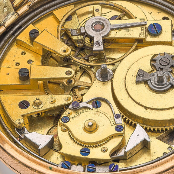 French gold quarter repeating cylinder watch Circa 1820 French gold quarter repeating cylinder watch Circa 1820