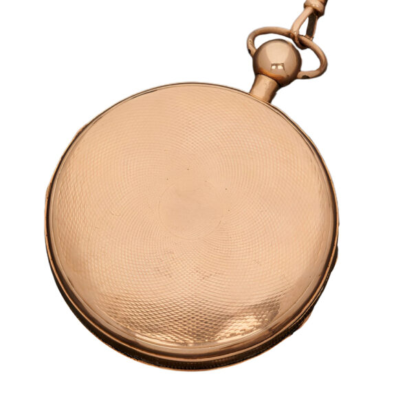Swiss gold pocket watch with automata and chimes Circa 1800 Swiss gold pocket watch with automata and chimes Circa 1800