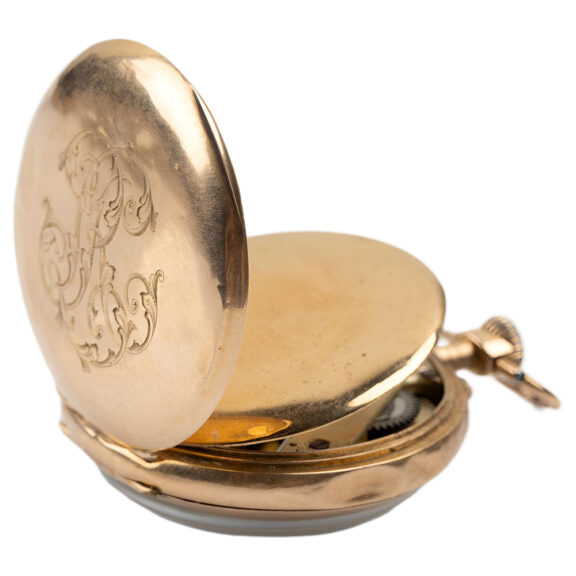 Swiss 14K yellow gold open faced pocket watch Circa 1885 Swiss 14K yellow gold open faced pocket watch Circa 1885