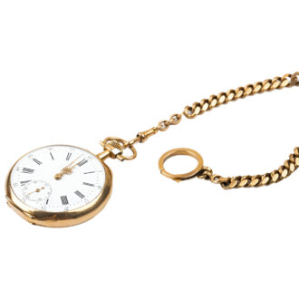 Swiss 18K yellow gold open faced pocket watch Circa 1900 Swiss 18K yellow gold open faced pocket watch Circa 1900