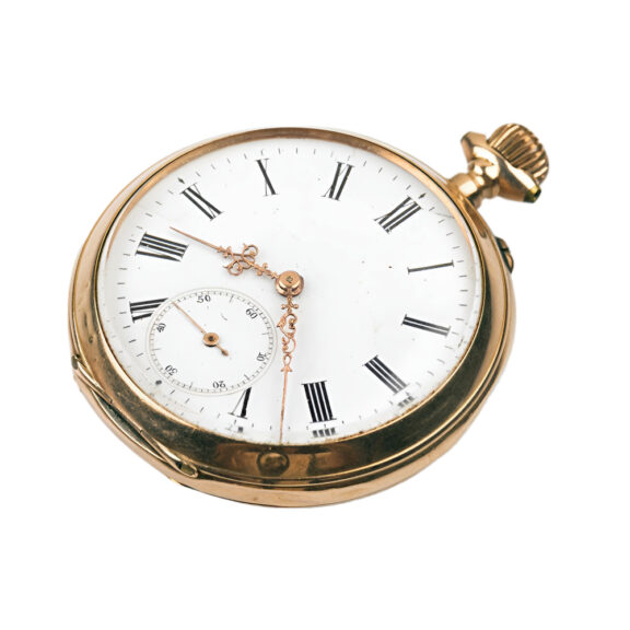 Swiss 18K yellow gold open faced pocket watch Circa 1900