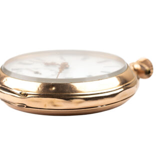 Swiss 18K yellow gold open faced pocket watch Circa 1900