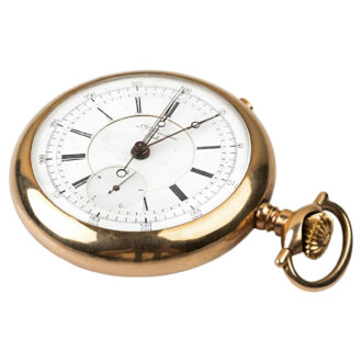 Swiss gold plated split seconds chronograph watch Circa 1850