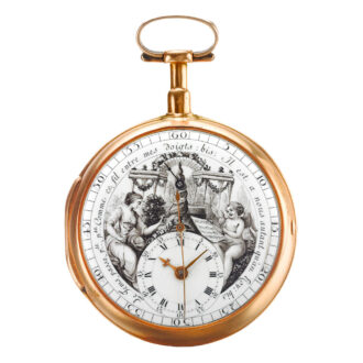 Swiss gold fine and rare gold self winding watch Circa 1790