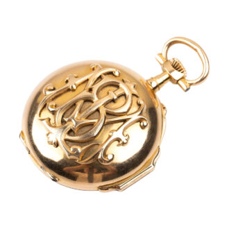 Swiss 18K yellow gold open faced pocket watch Circa 1885 Swiss 18K yellow gold open faced pocket watch Circa 1885