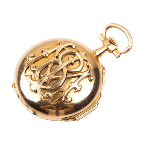 Swiss 18K yellow gold open faced pocket watch Circa 1885 Swiss 18K yellow gold open faced pocket watch Circa 1885