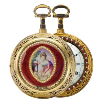 English gilt clock watch for the Chinese market Circa 1790
