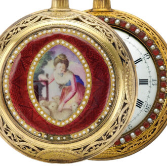 English gilt clock watch for the Chinese market Circa 1790