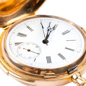 Swiss 18K gold minute repeating chronograph Circa 1925