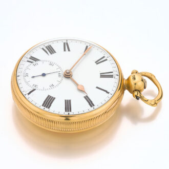 English heavy 18 carat lever watch in a gold case Circa 1826