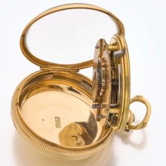 English heavy 18 carat lever watch in a gold case Circa 1826