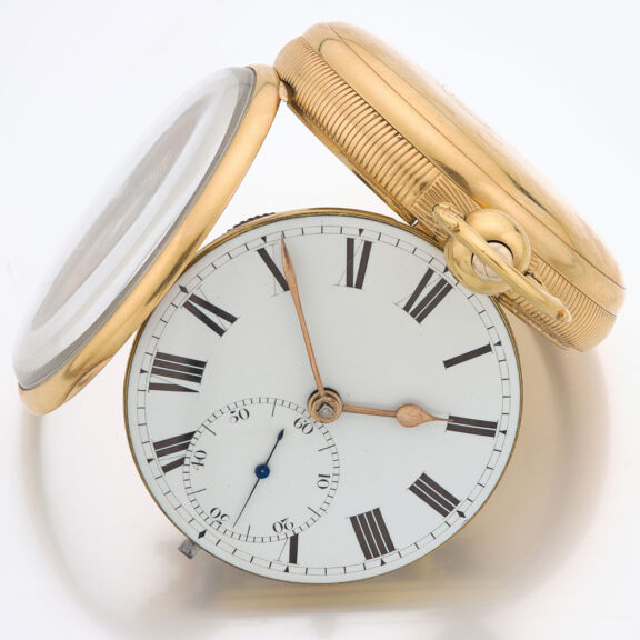 English heavy 18 carat lever watch in a gold case Circa 1826 English heavy 18 carat lever watch in a gold case Circa 1826