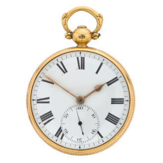 English heavy 18 carat lever watch in a gold case Circa 1826